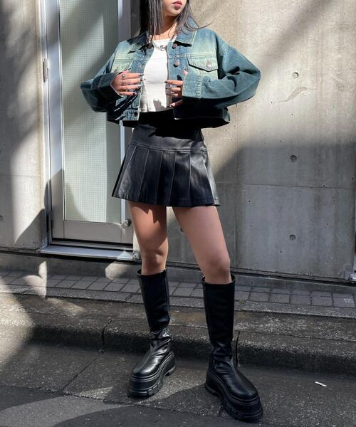 WEGO（ウィゴー）の「WEGO/ヴィンテージウォッシュショートデニムジャケット（デニムジャケット・レディース・コバルトブルー/ブラック系その他・FREE）」の17枚目の写真