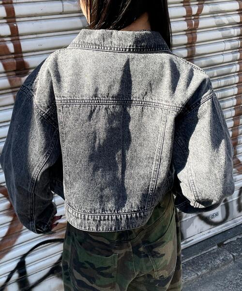 WEGO（ウィゴー）の「WEGO/ヴィンテージウォッシュショートデニムジャケット（デニムジャケット・レディース・コバルトブルー/ブラック系その他・FREE）」の10枚目の写真