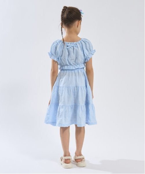 Lycee mine(リセマイン)の「【前後どっちでもOK!】ブラウス&ティアードスカートセット【子供服】【キッズ】【女の子】(セットアップ・キッズ・ライラック/ブラック/ライトブルー・110cm/140cm/130cm/100cm/150cm/120cm)」の6枚目の写真