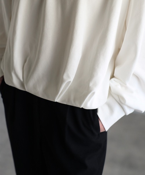 Bonjour Sagan(ボンジュールサガン)の「バックプレートバルーンプルオーバー(Tシャツ/カットソー・レディース・オフホワイト/チャコールグレー/ライトピンク・FREE)」の16枚目の写真