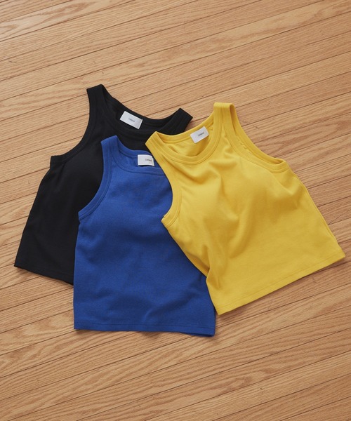 Unblend】Unblend Basic カップ付き アメリカンスリーブ リブ