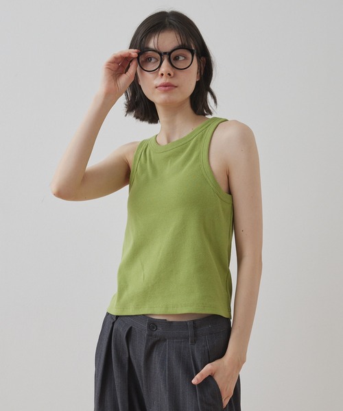 Unblend】Unblend Basic カップ付き アメリカンスリーブ リブ