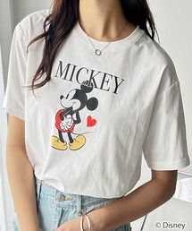 【Disney/ディズニー】別注/Mickey Mouse&Minnie Mouse/ヴィンテージプリントTシャツ