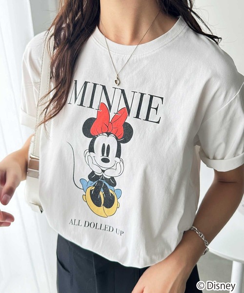Disney(ディズニー)の「【Disney/ディズニー】別注/Mickey Mouse&Minnie Mouse/ヴィンテージプリントTシャツ(Tシャツ/カットソー・レディース・グレー系1/ホワイト系2/グレー系2/ホワイト系1・LARGE/MEDIUM)」の3枚目の写真