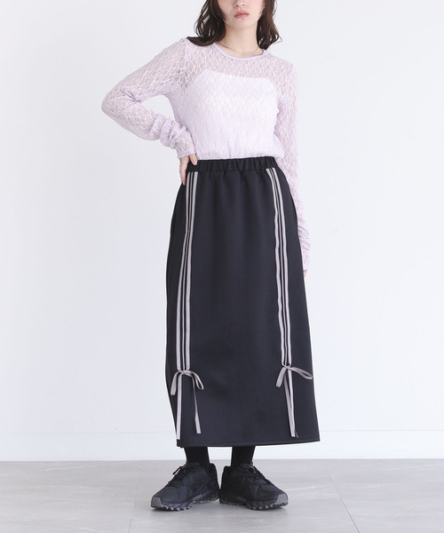 somari imagination（ソマリ イマジネーション）の「『袖ギャザーレースカットソー』（Tシャツ/カットソー・レディース・ラベンダー/オフホワイト/ブラック・2/1）」の15枚目の写真
