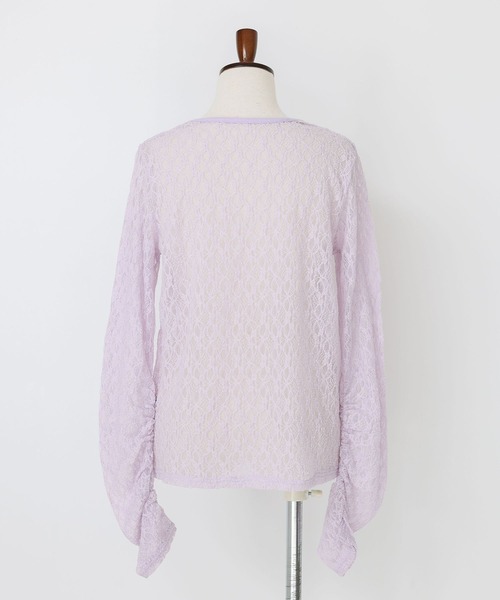 somari imagination（ソマリ イマジネーション）の「『袖ギャザーレースカットソー』（Tシャツ/カットソー・レディース・ラベンダー/オフホワイト/ブラック・2/1）」の20枚目の写真