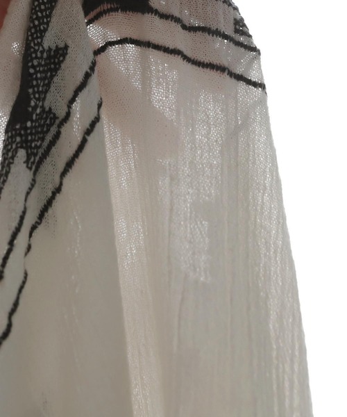 antiqua(アンティカ)の「インド綿刺繍ワンピース(ワンピース・レディース・ホワイト/ブラック・ONESIZE)」の21枚目の写真