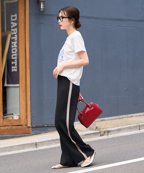 今季新作　超美品　フリーサイズ　2.7万 セール】限定展開 サマー ニット ライン イージーパンツ（その他パンツ