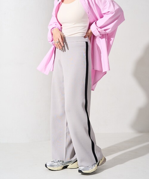 FREAK'S STORE（フリークスストア）の「限定展開　サマー ニット ライン イージーパンツ（その他パンツ・レディース・ブラック/グレー/ナチュラル/ネイビー・ﾌﾘ-）」の22枚目の写真