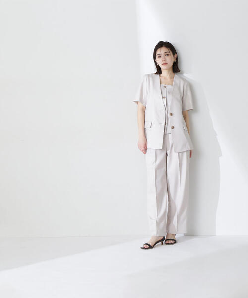 未使用⭐︎GALERIE VIE リネン ハーフスリーブジャケット 未使用⭐︎GALERIE VIE リネン ハーフスリーブジャケット 未使用