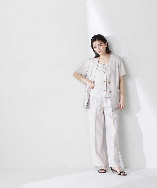 ◇【Oggi掲載】リネンライクツイルシリーズ ハーフスリーブジャケット