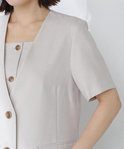 ◇【Oggi掲載】リネンライクツイルシリーズ ハーフスリーブジャケット
