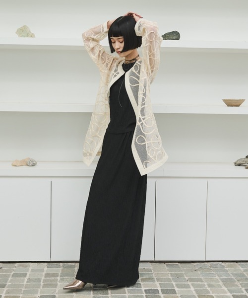 AIC.（エーアイシー）の「ワッシャー加工ボートネックノースリトップス/セットアップ可能（タンクトップ・レディース・ブラック/チャコールグレー/ブルー・FREE）」の17枚目の写真