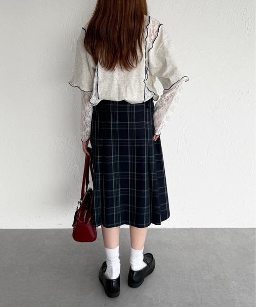 kutir（クティール）の「【アームウォーマー付き】マルチウェイレース切り替えTシャツ（Tシャツ/カットソー・レディース・オフホワイト/カーキ/オートミール・FREE）」の19枚目の写真