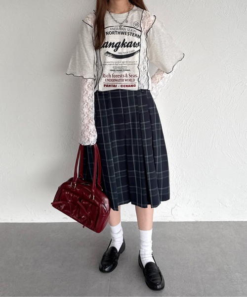 kutir（クティール）の「【アームウォーマー付き】マルチウェイレース切り替えTシャツ（Tシャツ/カットソー・レディース・オフホワイト/カーキ/オートミール・FREE）」の17枚目の写真