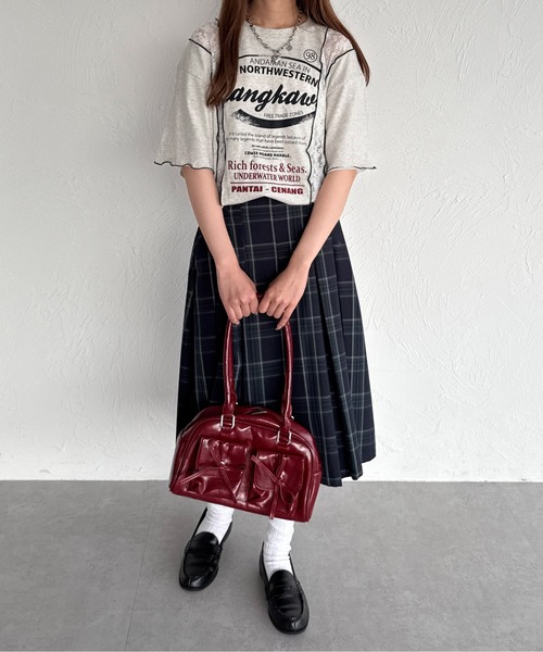 kutir（クティール）の「【アームウォーマー付き】マルチウェイレース切り替えTシャツ（Tシャツ/カットソー・レディース・オフホワイト/カーキ/オートミール・FREE）」の20枚目の写真