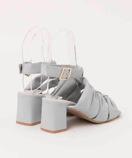 Launa lea（ラウナレア）の「6cmヒールリボン風グラディエーターサンダル(0599)（サンダル・レディース・ブラック/アイボリー/ベージュ/ライトブルー・S/M/L/LL）」の12枚目の写真