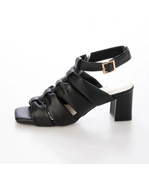 Launa lea（ラウナレア）の「6cmヒールリボン風グラディエーターサンダル(0599)（サンダル・レディース・ブラック/アイボリー/ベージュ/ライトブルー・S/M/L/LL）」の9枚目の写真