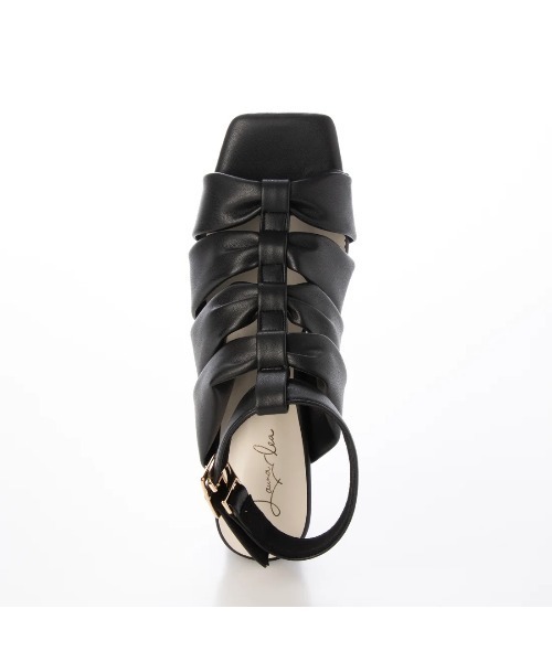 Launa lea（ラウナレア）の「6cmヒールリボン風グラディエーターサンダル(0599)（サンダル・レディース・ブラック/アイボリー/ベージュ/ライトブルー・S/M/L/LL）」の7枚目の写真