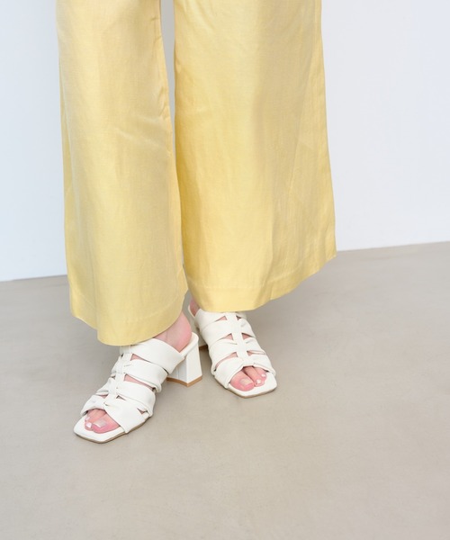 Launa lea（ラウナレア）の「6cmヒールリボン風グラディエーターサンダル(0599)（サンダル・レディース・ブラック/アイボリー/ベージュ/ライトブルー・S/M/L/LL）」の20枚目の写真