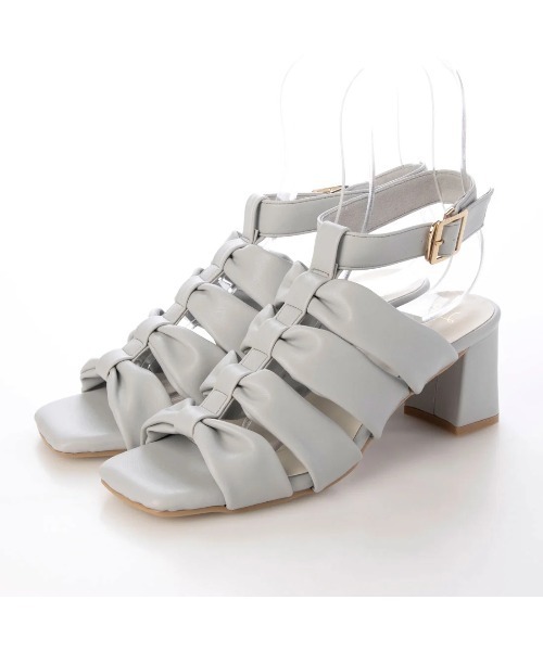 Launa lea（ラウナレア）の「6cmヒールリボン風グラディエーターサンダル(0599)（サンダル・レディース・ブラック/アイボリー/ベージュ/ライトブルー・S/M/L/LL）」の22枚目の写真