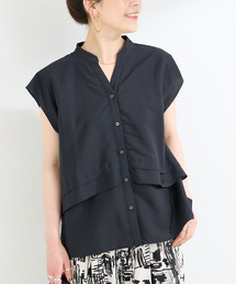 B.C STOCK | 手洗い可 / UVカット / UVケアフロントフレアースタンドシャツ(シャツ/ブラウス)