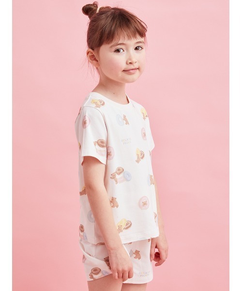 セール】【KIDS】ドーナツベア柄Tシャツ（ルームウェア/パジャマ