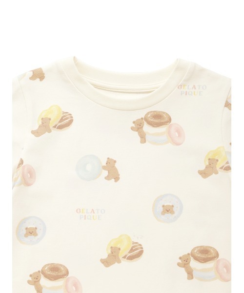 新品未開封　美品GELATO PIQUE ルームウェア クマとドーナツデザイン セール】【BABY】ドーナツベア柄ロンパース（ルームウェア