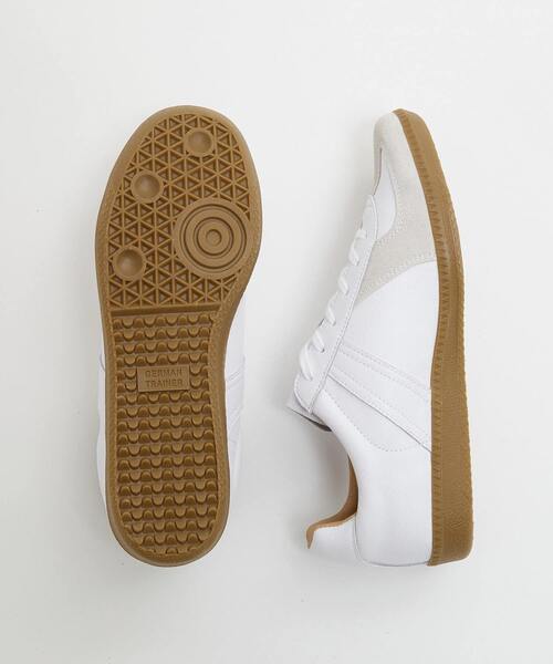 MEN'S MELROSE(メンズメルローズ)の「42500 GERMAN TRAINER / ジャーマントレーナー | レザースニーカー(スニーカー・メンズ・ホワイト/ブラック・41/42/40)」の3枚目の写真