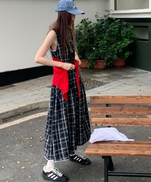 FREE STYLISTS（フリー スタイリスト）の「YUGA_YGMC　Checkered sleeveless dress（ワンピース・レディース・グリーン・M/S）」の14枚目の写真