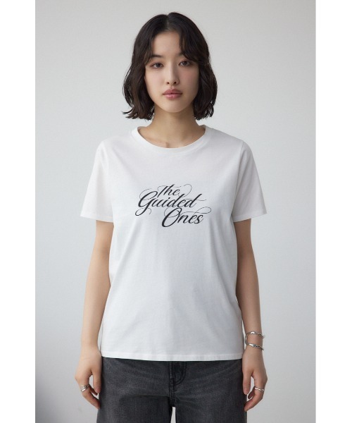 AZUL by moussy(アズールバイマウジー)の「シンプルロゴTシャツ(Tシャツ/カットソー・レディース・オフホワイト/ブラック/ライム/ベージュ・FREE)」の8枚目の写真