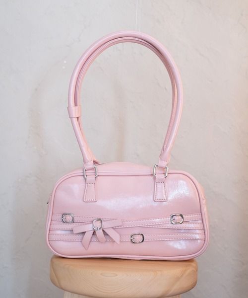Nu(ニュー)の「【Nu】リボンベルトハンドバッグ(ショルダーバッグ・レディース・ピンク/レッド/ブラック・ONE SIZE)」の10枚目の写真