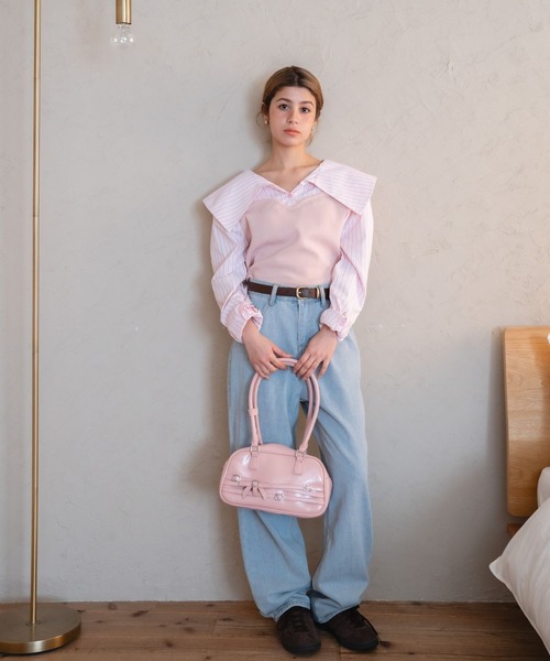 Nu(ニュー)の「【Nu】リボンベルトハンドバッグ(ショルダーバッグ・レディース・ピンク/レッド/ブラック・ONE SIZE)」の19枚目の写真
