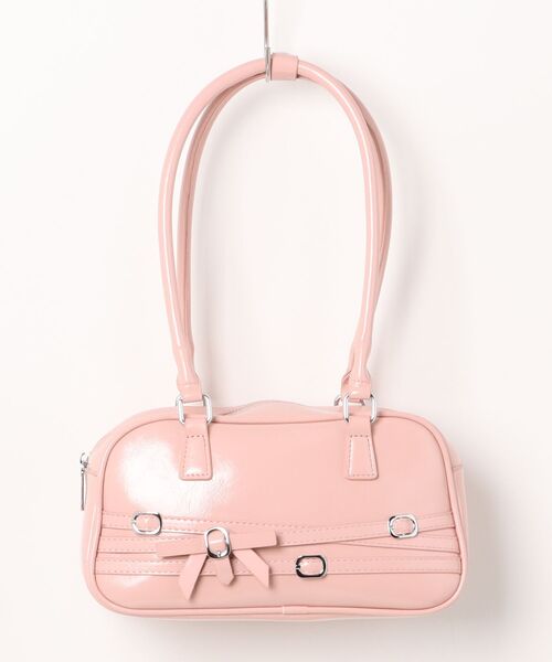 Nu(ニュー)の「【Nu】リボンベルトハンドバッグ(ショルダーバッグ・レディース・ピンク/レッド/ブラック・ONE SIZE)」の14枚目の写真
