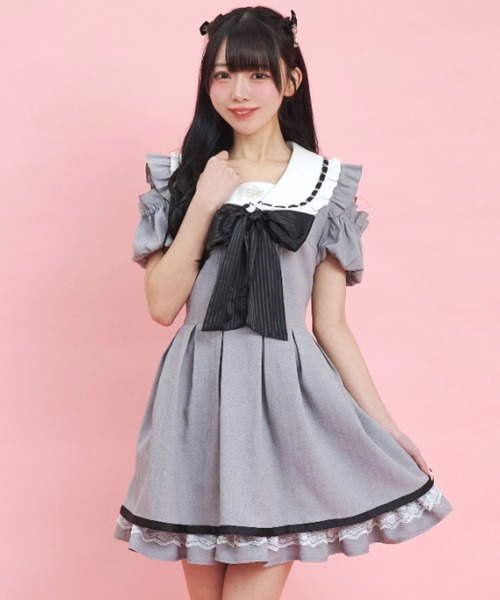 Secret Honey ワンピース Secret Honey ワンピース サイドハートバックルフリルヨーク