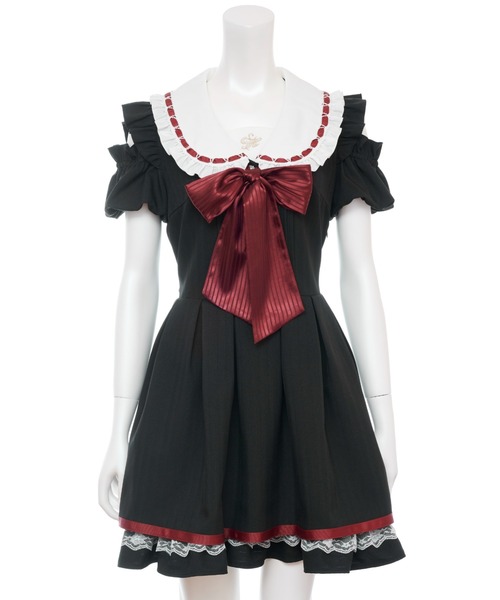 Secret Honey(シークレットハニー)の「オープンショルダーバルーン袖ワンピース(ワンピース・レディース・グレー/ピンク/ブラック・MEDIUM)」の14枚目の写真