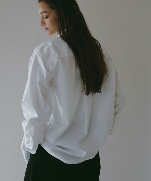 ETRE TOKYO（エトレトウキョウ）の「ハシゴレースソフトワッシャーシャツ（シャツ/ブラウス・レディース・ブラック/ホワイト・FREE）」の6枚目の写真