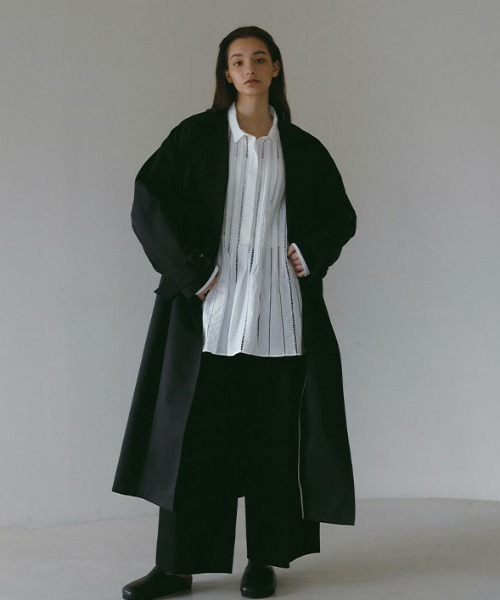 ETRE TOKYO（エトレトウキョウ）の「ハシゴレースソフトワッシャーシャツ（シャツ/ブラウス・レディース・ブラック/ホワイト・FREE）」の7枚目の写真