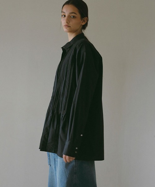 ETRE TOKYO（エトレトウキョウ）の「ハシゴレースソフトワッシャーシャツ（シャツ/ブラウス・レディース・ブラック/ホワイト・FREE）」の10枚目の写真