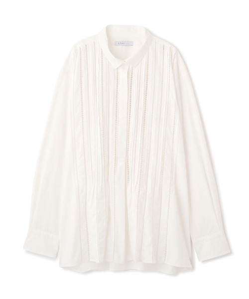 ETRE TOKYO（エトレトウキョウ）の「ハシゴレースソフトワッシャーシャツ（シャツ/ブラウス・レディース・ブラック/ホワイト・FREE）」の14枚目の写真