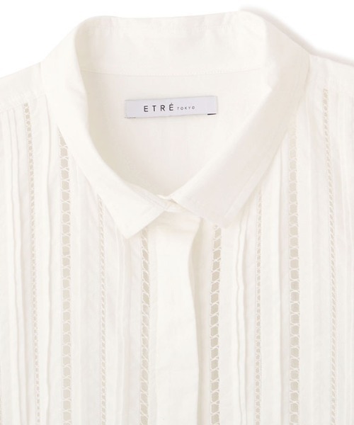 ETRE TOKYO（エトレトウキョウ）の「ハシゴレースソフトワッシャーシャツ（シャツ/ブラウス・レディース・ブラック/ホワイト・FREE）」の16枚目の写真