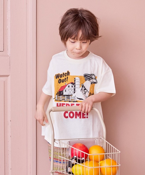 Life Support Products（ライフサポートプロダクツ）の「S/S グラフィックTee（Tシャツ/カットソー・キッズ・ブルー/ホワイト系その他/マスタード/ライトピンク/杢グレー/ラベンダー/チャコール/オフホワイト/ブラック/カーキ・90/110/120/80/130/95/140/100/150）」の19枚目の写真