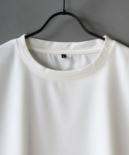 SITRY（シトリー）の「Amunzen Big Silhouette No Sleeve Shirt/UVカット 梨地 ビッグシルエット ノースリーブシャツ タンクトップ（タンクトップ・メンズ・グレイッシュブルー/ダークグリーン/ベージュ/チャコール/オフホワイト/ブラック・L/M/LL）」の8枚目の写真