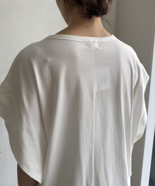 DouDou(ドゥドゥ)の「【WEB限定】BONTEタックスリーブロゴTEE(Tシャツ/カットソー・レディース・ブラック/オフホワイト/ホワイト系その他・FREE)」の14枚目の写真