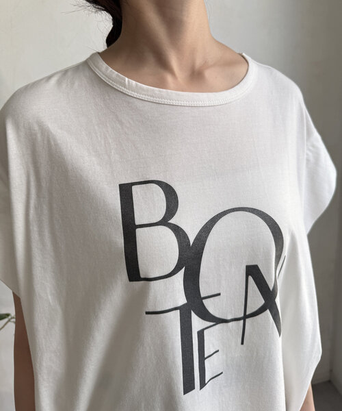 DouDou(ドゥドゥ)の「【WEB限定】BONTEタックスリーブロゴTEE(Tシャツ/カットソー・レディース・ブラック/オフホワイト/ホワイト系その他・FREE)」の15枚目の写真