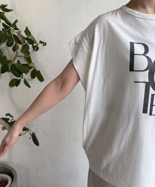 DouDou(ドゥドゥ)の「【WEB限定】BONTEタックスリーブロゴTEE(Tシャツ/カットソー・レディース・ブラック/オフホワイト/ホワイト系その他・FREE)」の16枚目の写真
