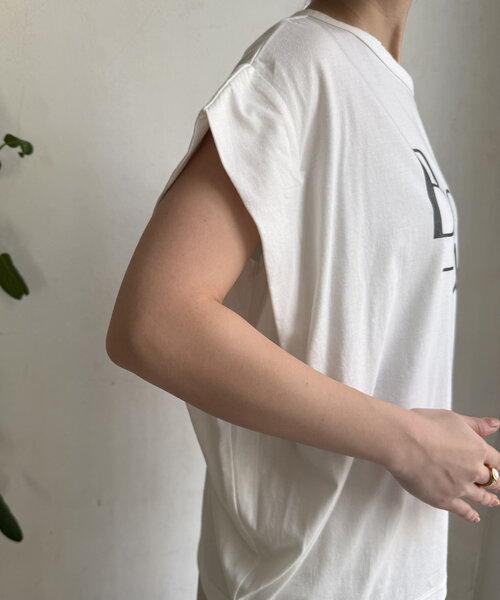 DouDou(ドゥドゥ)の「【WEB限定】BONTEタックスリーブロゴTEE(Tシャツ/カットソー・レディース・ブラック/オフホワイト/ホワイト系その他・FREE)」の18枚目の写真