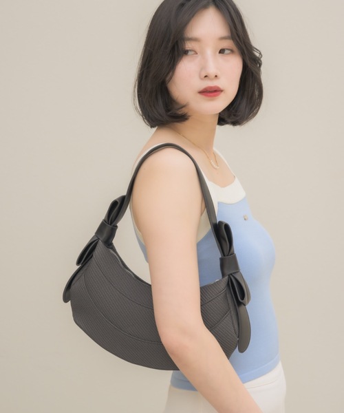 【超人気商品】 sugar nine バックリボン
肩フリルツイード柄ビキニ S 刺繍リボントートバッグ | Cherry Sugar