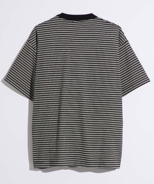 WEARSTAND/ウェアスタンド】Micro Border Stretch T-Shirt
