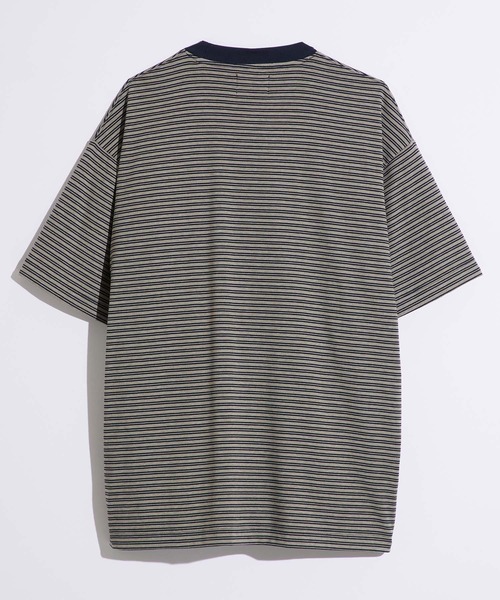 WEARSTAND/ウェアスタンド】Micro Border Stretch T-Shirt